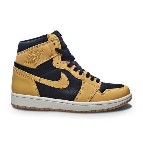 

Мужские кроссовки Nike Air Jordan 1 Retro High OG — 555088 202- Vachetta Tan Black Sail, Желтый, Air Jordan 1 Retro High