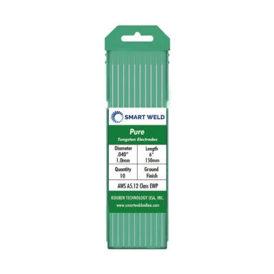 Pure TIG Welding Tungsten Electrode Green .040'' 1/16'' 3/32'' 1/8'' Length 6''