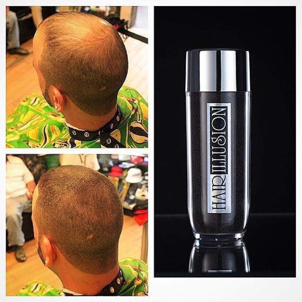 Brown Hair Fibers By Hair Illusion Organic Hair Regain Bald Spot