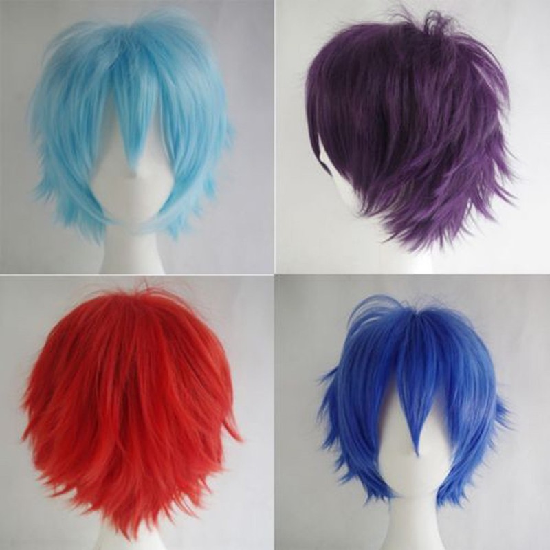 HOT SELL Fashion Cosplay Wig Short Straight Men Boy Cartoon Anime Party Hair Wig