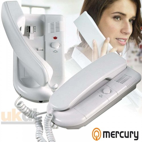 Mercury White 6 VDC 2 Way System Intercom Home Office Flat Security Wall or Desk