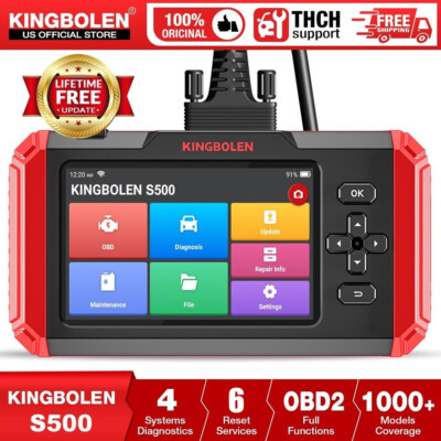KINGBOLEN S500 OBD2 Scanner Car Diagnostic Tool ABS SRS Code Reader Oil Reset