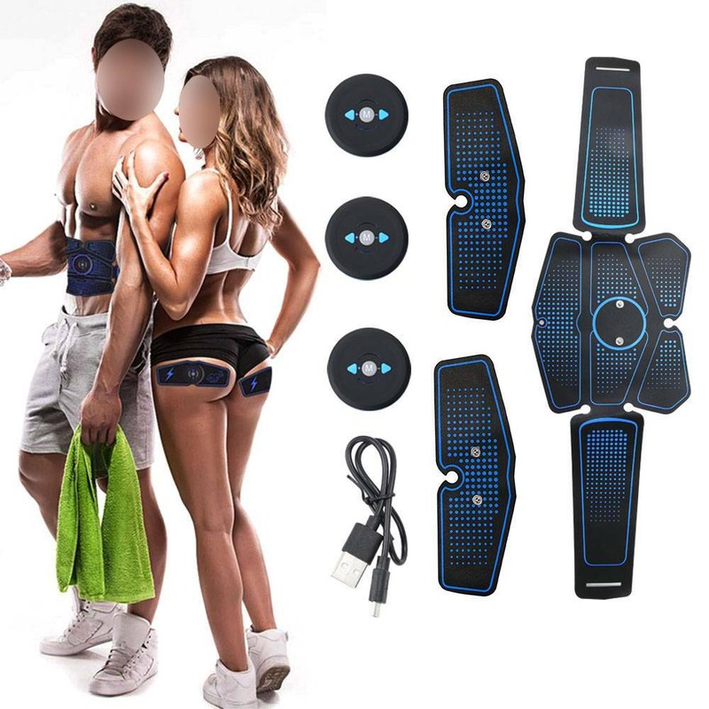 ABS Stimulator Bauchmuskeltrainer Trainingsgerät EMS Elektro Exerciser Fit Pad