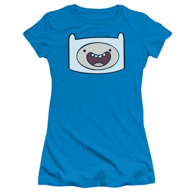 Adventure Time ''Finn Head'' Girl's Junior Babydoll Tee