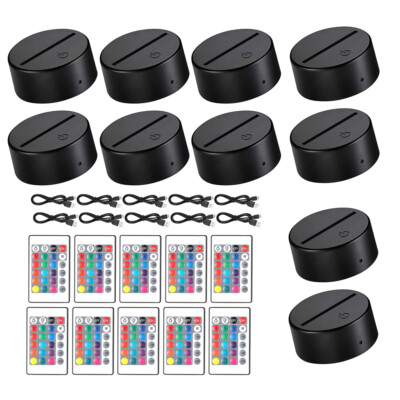 Bulk 10sets 3D Led Light Lamp Color Changeable Night Lights