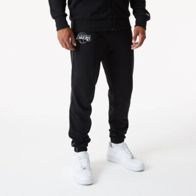 

New Era NBA Los Angeles Lakers Fade Logo Pants Мужские черные спортивные спортивные штаны, Черный, New Era NBA Los Angeles Lakers Fade Logo Pants