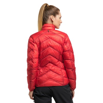 HAGLÖFS HAGLOFS WOMENS L.I.M ESSENS JACKET TOP RED SPORTS OUTDOORS FULL ZIP WARM