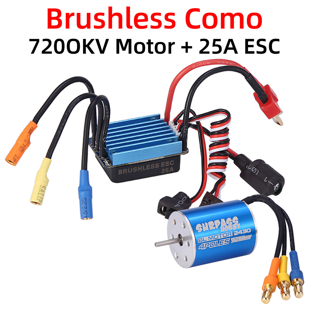 SURPASS HOBBY 7200KV Brushless Motor 25A ESC Power Combo for