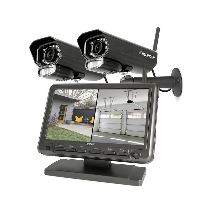 Security Camera System with 7in Monitor SD Card Recording 2 
