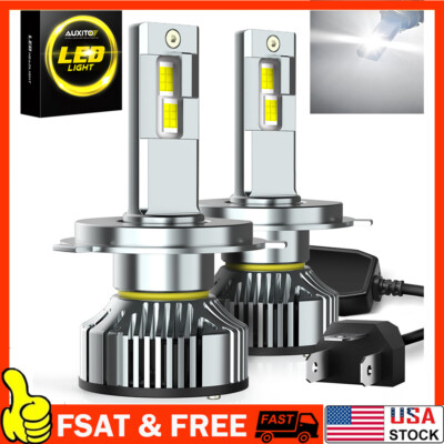 H4 9003 LED HB2 Headlight Bulbs High Low Beam 6500K White Canbus Error Free Y19
