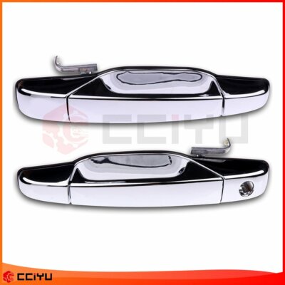 Front Outside Chrome Door Handle Pair For 07-13 SILVERADO ESCALADE SIERRA
