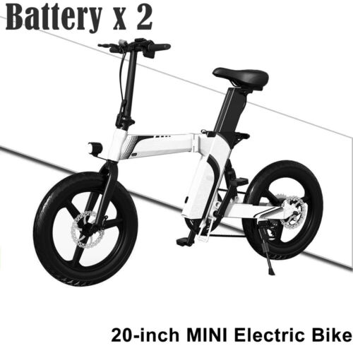 Electric Bicycle for Sale: 20" Folding Moped Bicycle 19.8mph Adults with 36V Battery*2 for Work Commuter in Compton, California