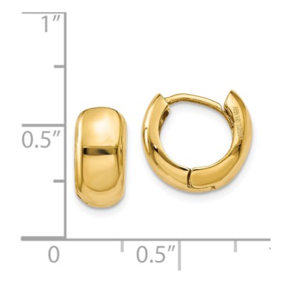 Pre-owned Superdealsforeverything Real 14kt Yellow Gold Hinged Hoop Earrings