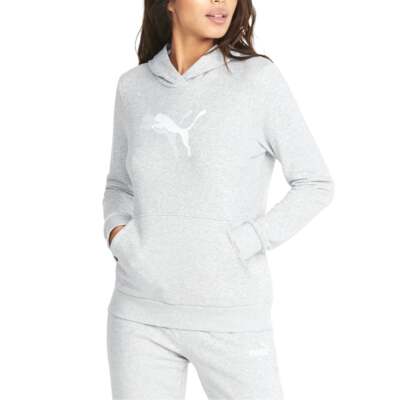 

Puma Power Graphic Pullover Hoodie Женская серая повседневная верхняя одежда 84711404, Grey