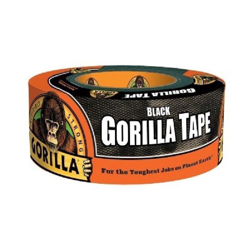 Black Gorilla Tape Double Thick Adhesive Tough Weather Resistant 1.88 in x 10 yd