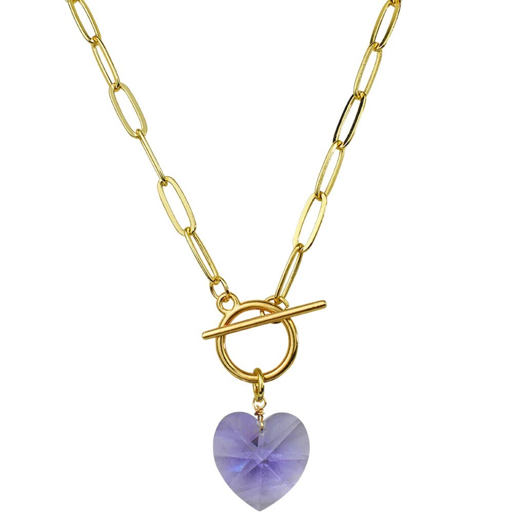 ☆TATIANA☆ Black Cupid Heart Toggle Necklace NZ2133 HEART TOGGLE NECKLACE – TARINA TARANTINO