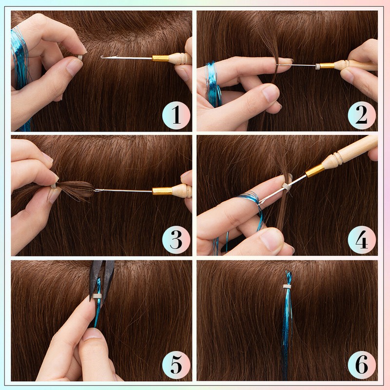 1 Pezzo Di Extension Per Capelli Lunghi E Ondulati Da 50 Cm, Con 5 - Foto 5