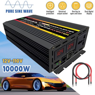 10000W Pure Sine Wave Inverter DC12V TO AC 110V Voltage Converter Inverter 60hz