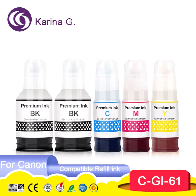 For GI-61 GI61 refill ink premium Compatible Water Based Bulk Bottle for PIXMA