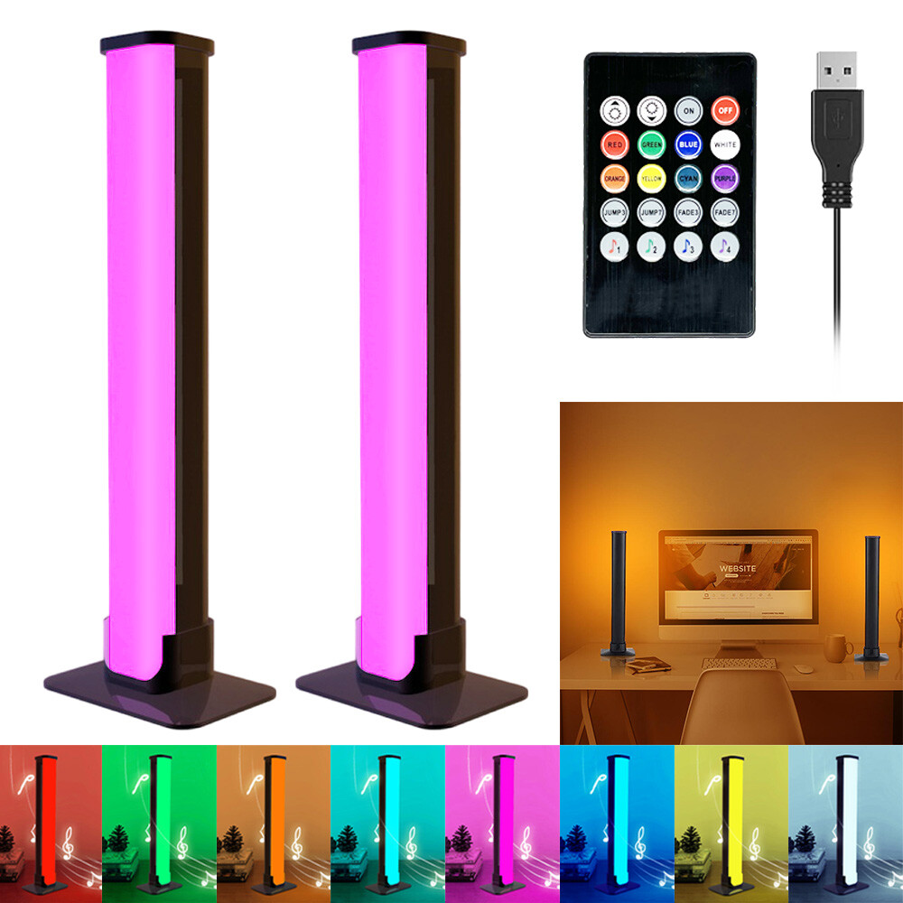 2Pack RGB Color Changing LED Light Bar Dimmable TV Backlight Ambient Night Lamp