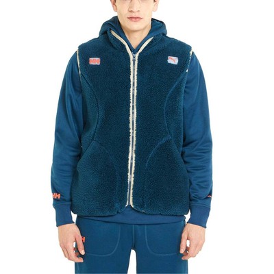 

Мужская синяя повседневная спортивная верхняя одежда Puma HH X Sherpa Full Zip Vest 53284365, Синий, Puma H.H X Sherpa Full Zip Vest