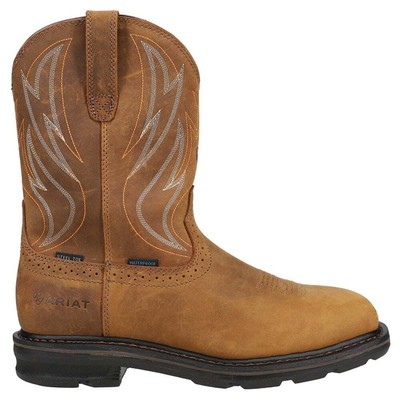 Ariat Sierra Shock 10-дюймовые мужские нескользящие стальные носки, коричневые, безопасные для работы