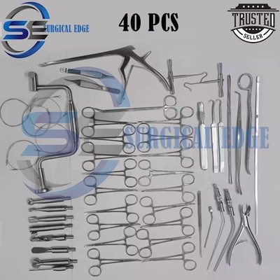 40 Pcs Basic Craniotomy Set Surgical Spine Orthopedic Instruments Set