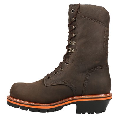 Pre-owned Chippewa Thunderstruck Logger Insulated Nano 10 Inch Composite Toe Work Mens Si In Brown