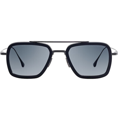 Pre-owned Dita Flight .006 Dt 7806 N-blk-blk Matte Black Iron Metal Sunglasses Grey In Gray