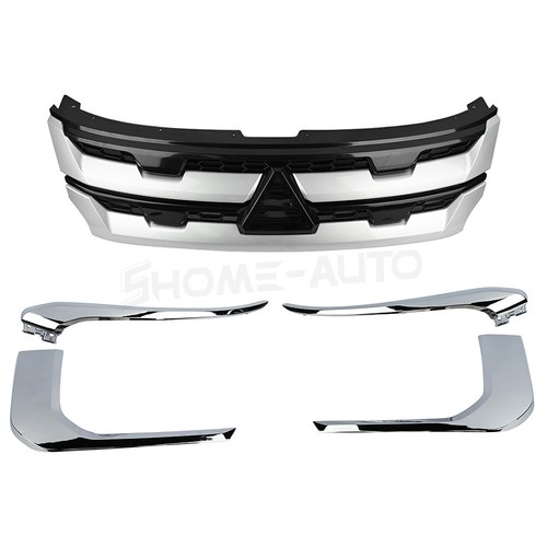 Front Grille Bumper Molding Trim Set For Mitsubishi Outlander Sport 2020-2022