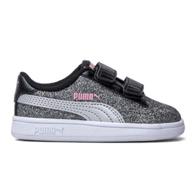 Puma Smash v2 для малышей Glitz Glam Black/Puma Silver-Prism Pink (367380 26)