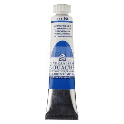 Tempera Extra Fein Gouache Ab 20ml 505 Ultramarinblau Hell