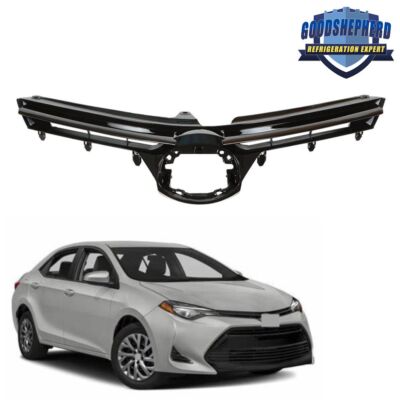 For 2017/2018/2019 Toyota Corolla Front Bumper Upper Grille Glossy Black Grill
