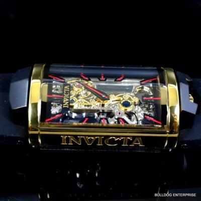 Pre-owned Invicta Vintage Mechanical Skeletonized Ghost Bridge Capsule 29mm Watch
