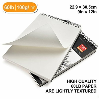 Sketch Book, AGPtEK Art Drawing Pad 9 X 12, 100 Sheets, 60lb/100g, Pack Arts,