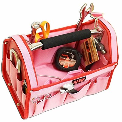 Pretty Pink Tool Carry-All With Red Trim-12-1/2 X 9-1/2 8 Inches Multiple And