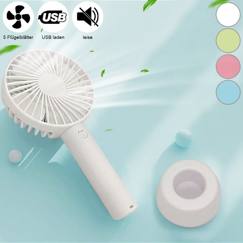 USB Mini Fan Ventilator Tragbar Lüfter Handheld Elektrischer Kühler Reisen DE