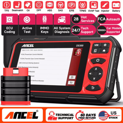 ANCEL DS300 All System Car Diagnostic Tool 28 Reset ECU Coding OBD2 Scanner IMMO