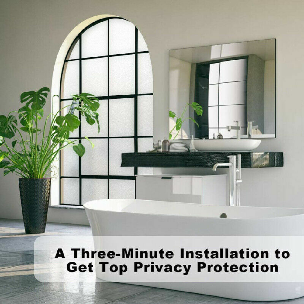 Rabbitgoo Frosted Window Film Pricacy Static Cling Glass Sticker Anti-UV Vinyl