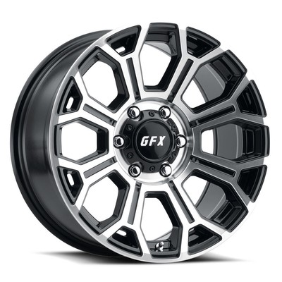 4 New 18x9 G-FX TR-19 Gloss Black Machined Face 8x165.1 ET12 wheel/rim