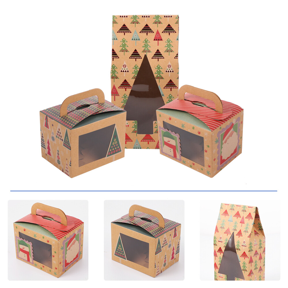 15Pcs Christmas Gift Box with Window Candy Box Portable ...