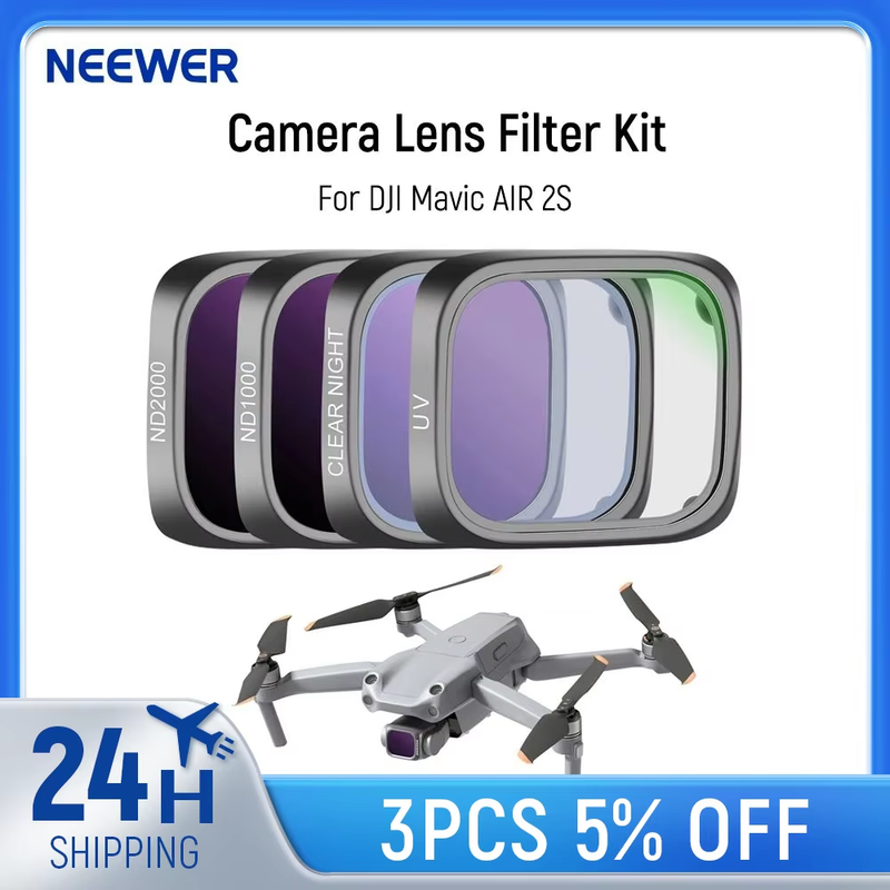 NEEWER Camera Lens Filter Kit For Mavic AIR 2S Multi-Coated Drone Filters Inclu