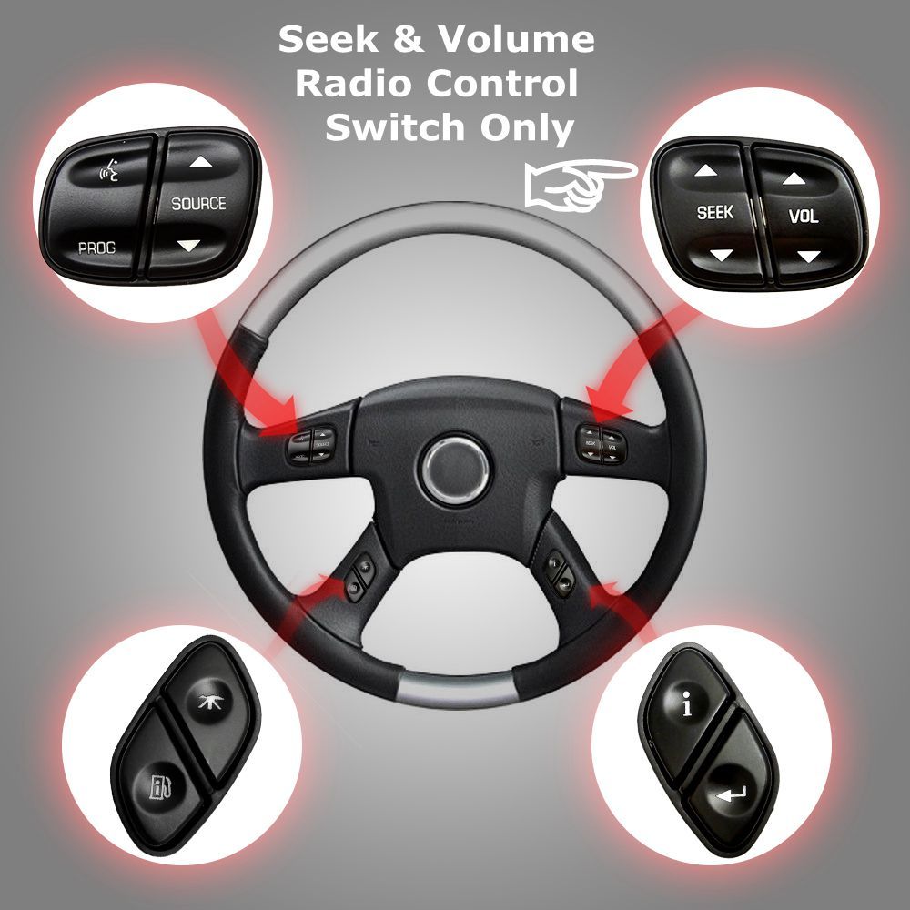 Steering Wheel Seek Volume Radio Control Switch For Gmc Yukon Suburban 1999443 Ebay