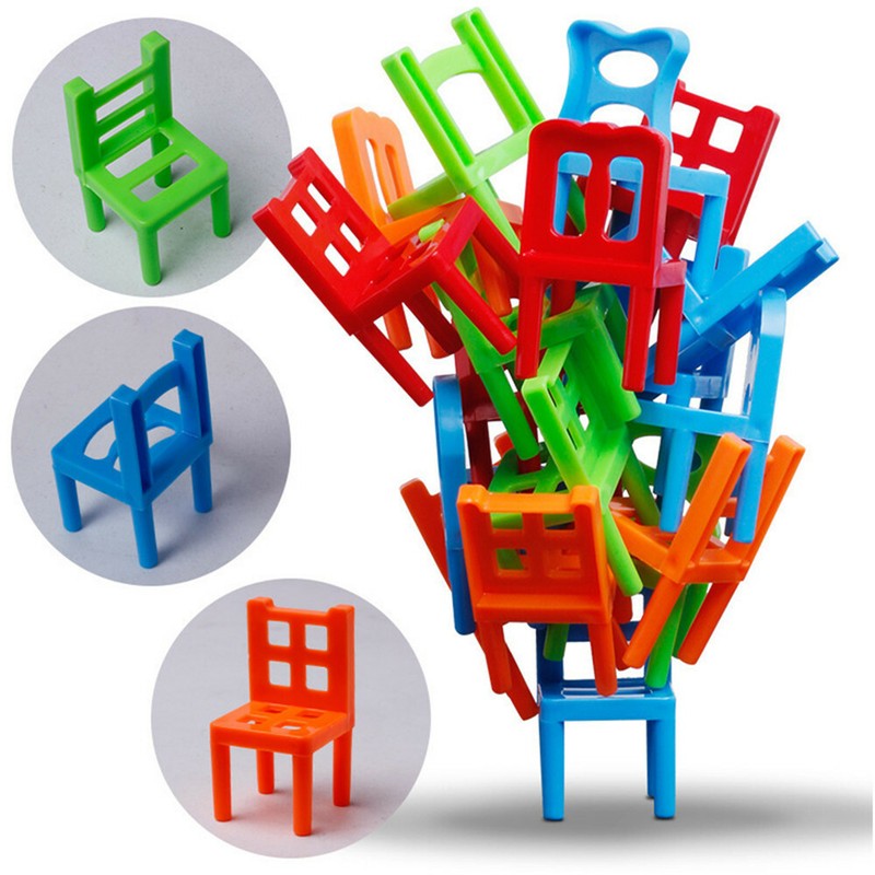 Children Educational Toy Balance Stacking Chairs Office Game .