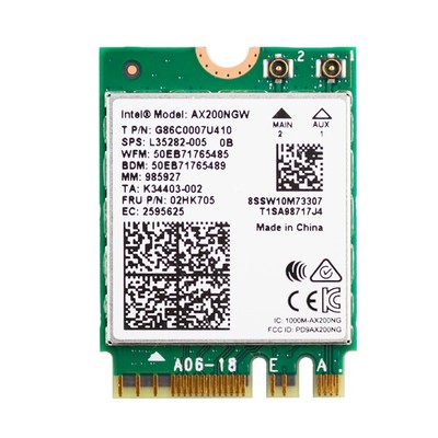 Intel Mu Mimo AX200NGW WiFi 6 BT5.1 NGFF Intel Dual Band 2.4G 5.8G Card
