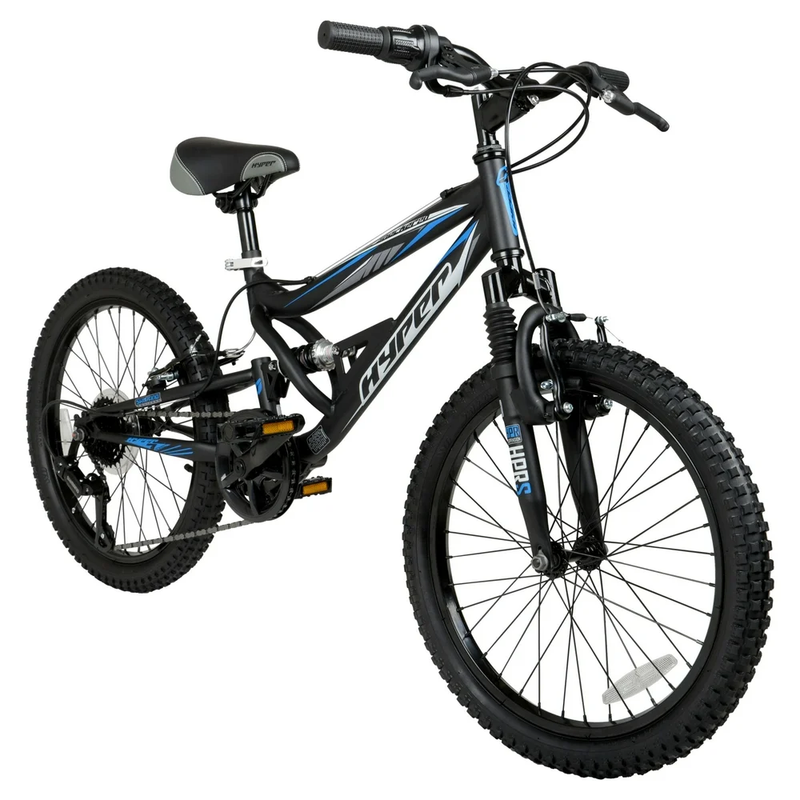 20 Inch Boys Shocker Mountain Bike 7 Speed Bicycle Steel Frame Suspension Kids