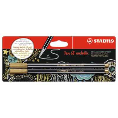 Stabilo ''Pen 68'' Metallic Bullet Tip Pens - Pack of 2