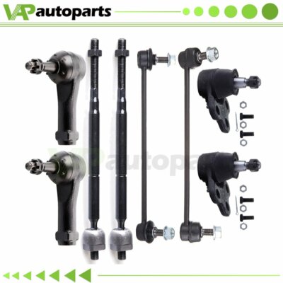 For 2002-2007 Saturn VUE 8Pieces Front Suspension Ball Joints Tie Rod Ends Set