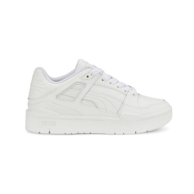 PUMA Slipstream Leather Lace Up Youth Boys White Sneakers
