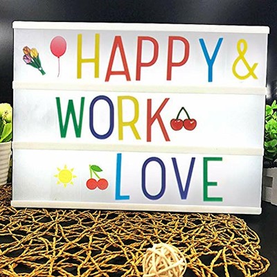 Cinema Light Box,A4 Size 7 Colors Remote-Controlled LED Changing DIY 2DAY SHIP